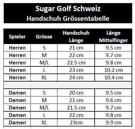 Sugar Golf Herren Handschuh, Cabretta Leder